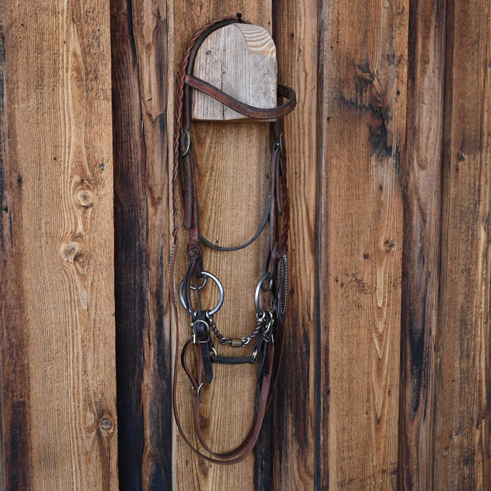 JL Bits Locked O-Ring Dogbone Bridle Rig w/Browband Headstall