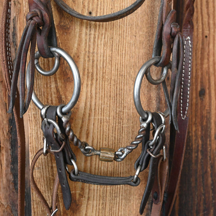 JL Bits Locked O-Ring Dogbone Bridle Rig w/Browband Headstall