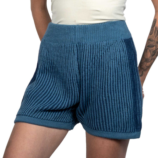 Ribbed Shorts - Denim/Navy WOMEN - Clothing - Shorts BiBi Clothing