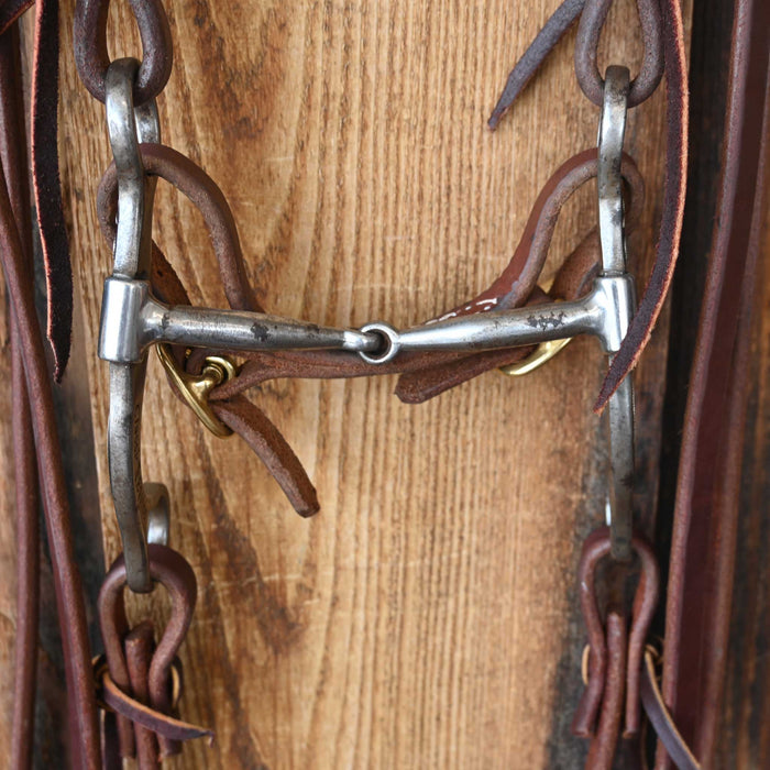 Classic Equine Snaffle Bridle Rig w/Single Ear Headstall