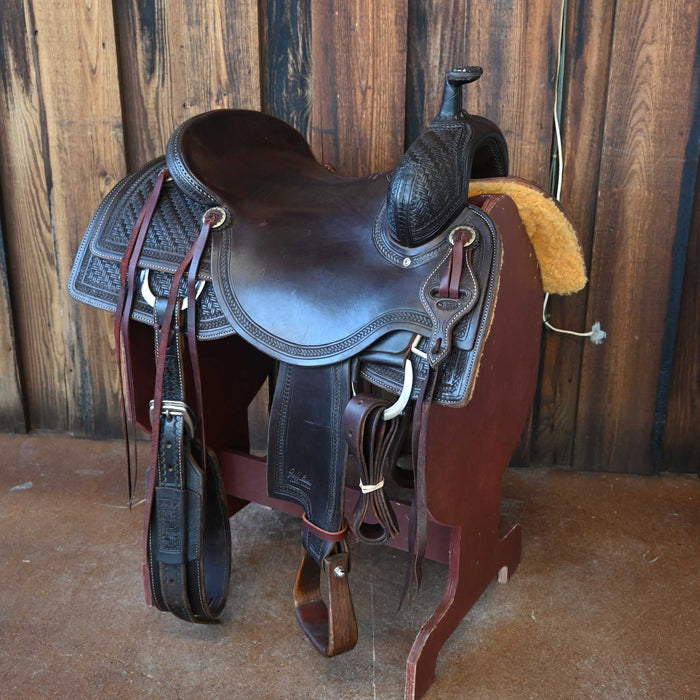 16" USED JEFF SMITH RANCH CUTTER SADDLE