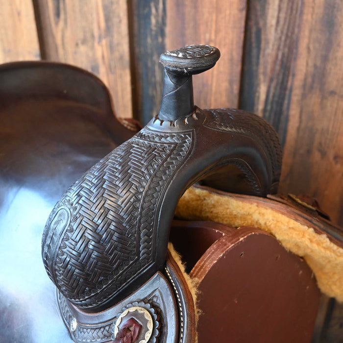 16" USED JEFF SMITH RANCH CUTTER SADDLE