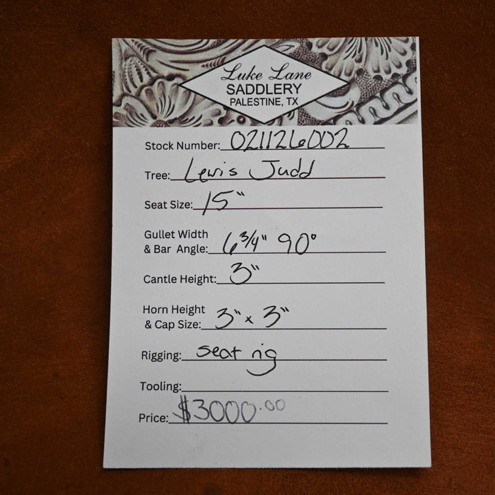 15" LUKE LANE RANCH SADDLE