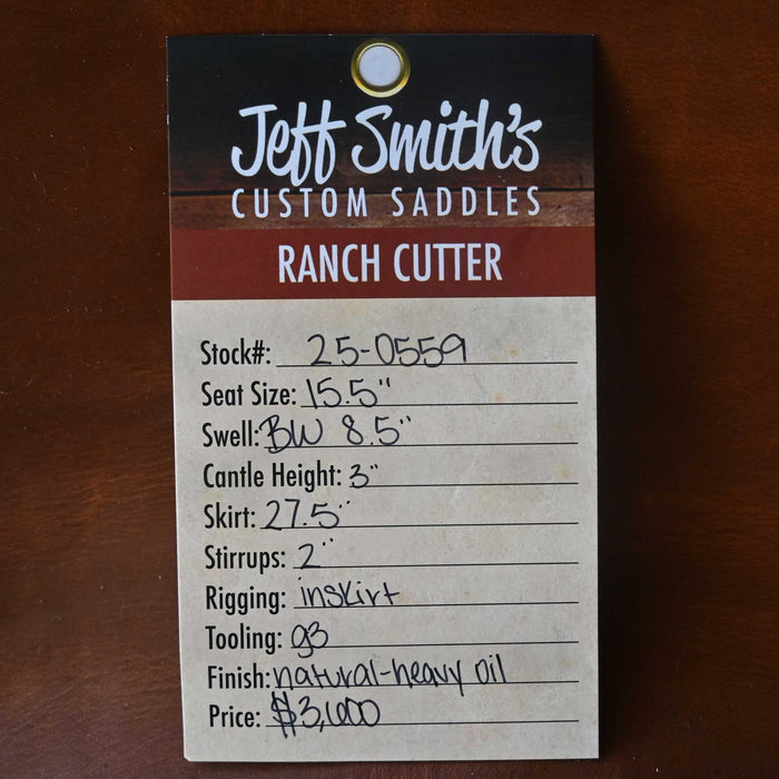 15.5" JEFF SMITH BUSTER WELCH RANCH CUTTER SADDLE Saddles - New Jeff Smith