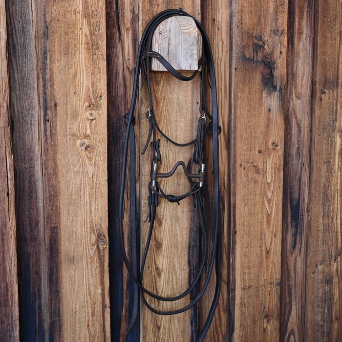 Jim Edwards D-Ring Solid Port Bridle Rig w/Browband Headstall