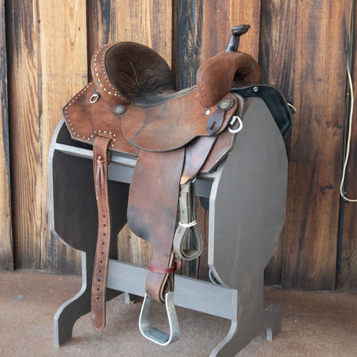 13" USED DOUBLE J PRO BARREL SADDLE Saddles - Used DOUBLE J SADDLERY