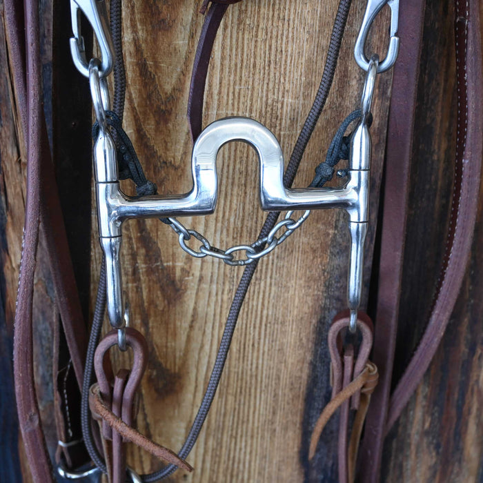 Bill Freeman Flat Port Bit w/a Game Changer by Bar-o-Abit Tack - Rigs Bill Freeman