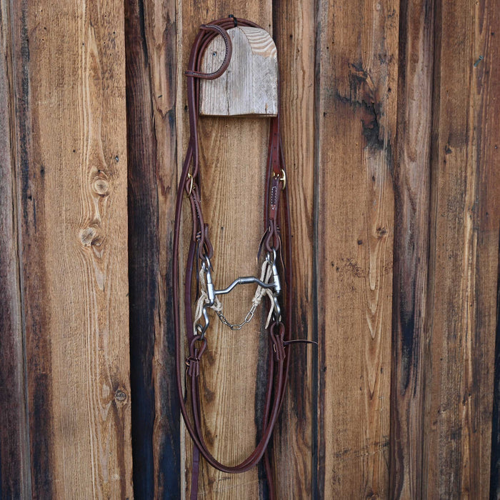 Low Locking Hinge Port Bridle Rig w/Single Ear Headstall