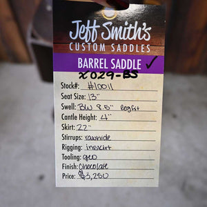 13" USED JEFF SMITH TAMI SEMAS BARREL SADDLE Saddles Jeff Smith   