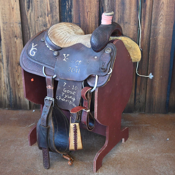 13" USED SCOTT THOMAS TEAM ROPING SADDLE