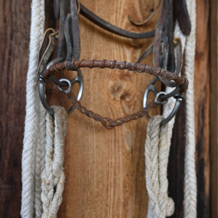 Locked O-Ring Twisted Wire Snaffle Bridle Rig w/Browband Headstall Tack - Rigs misc