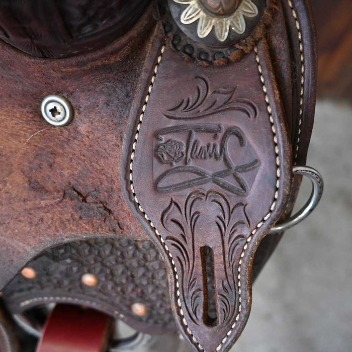 13" USED JEFF SMITH TAMI SEMAS BARREL SADDLE Saddles - Used Jeff Smith