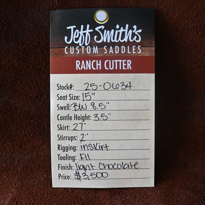 15" JEFF SMITH BUSTER WELCH RANCH CUTTER SADDLE Saddles - New Jeff Smith