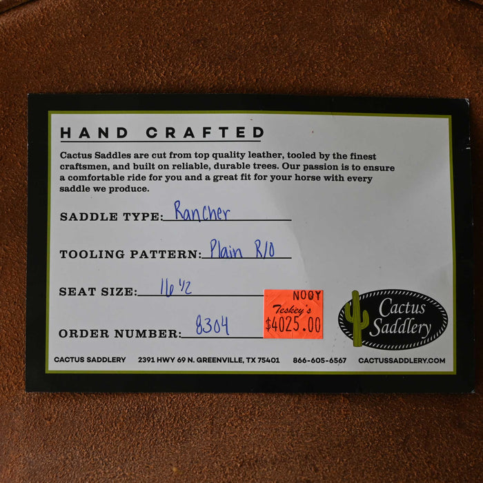 16.5" CACTUS RANCH SADDDLE