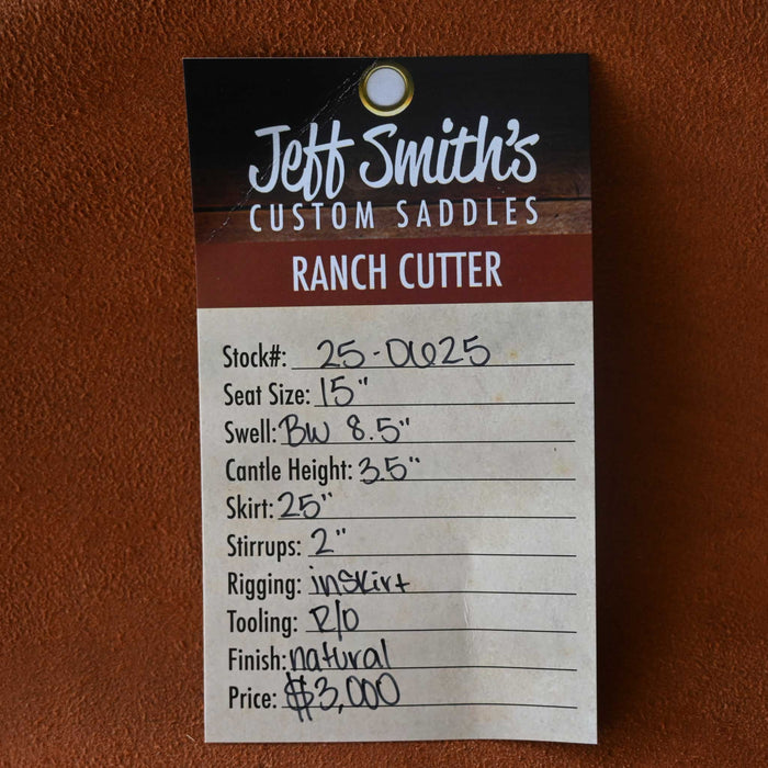 15" JEFF SMITH BUSTER WELCH RANCH CUTTER SADDLE Saddles - New Jeff Smith