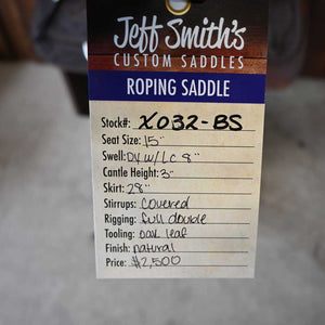 15" USED JEFF SMITH ROPING SADDLE Saddles Jeff Smith   