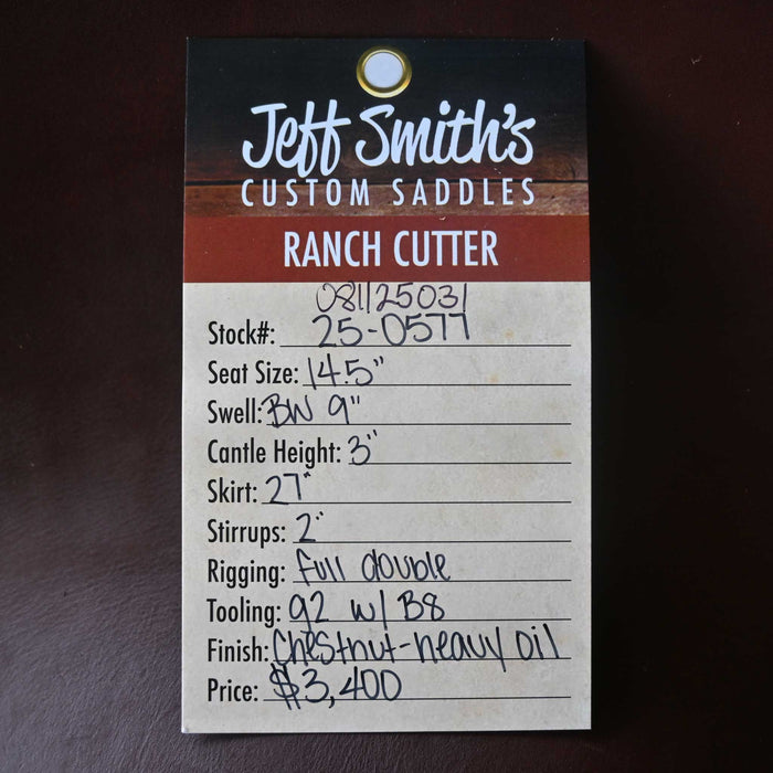 14.5" JEFF SMITH BUSTER WELCH RANCH CUTTER SADDLE Saddles - New Jeff Smith