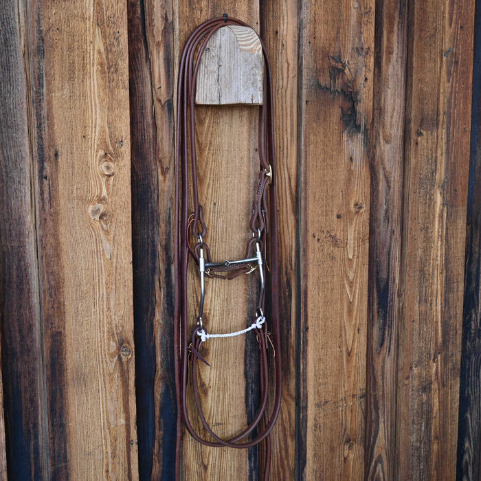 Sleister Snaffle Bridle Rig w/Split Ear Headstall