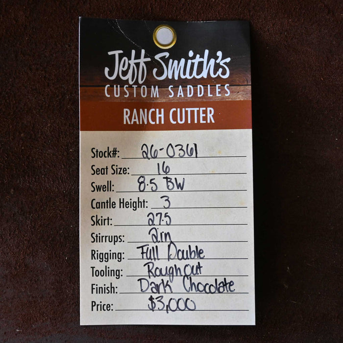 16" JEFF SMITH BUSTER WELCH RANCH CUTTER SADDLE