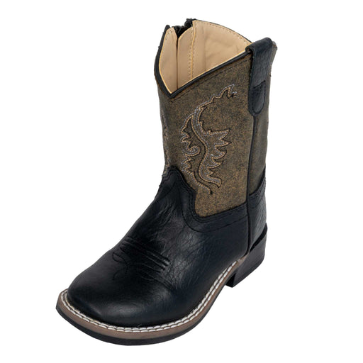 Old West Youth Black Leather Western Boot KIDS - Footwear - Boots Jama Corporation