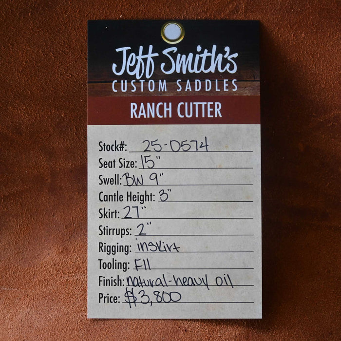 15" JEFF SMITH BUSTER WELCH RANCH CUTTER SADDLE Saddles - New Jeff Smith