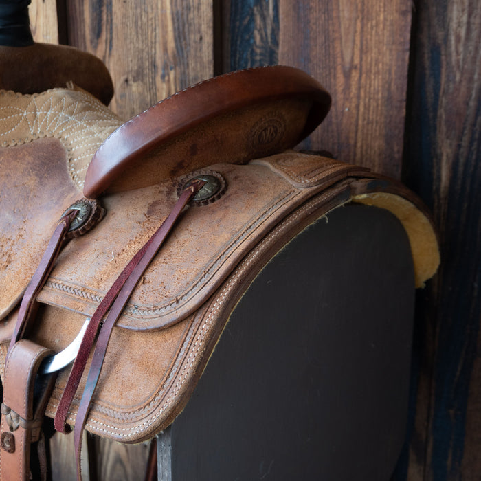14" USED NRS TEAM ROPING SADDLE Saddles - Used NRS