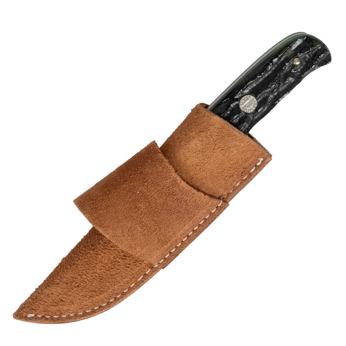 TX Cutlery Green Bone Handle Fix Blade with Sheath Knives Texas Cutlery