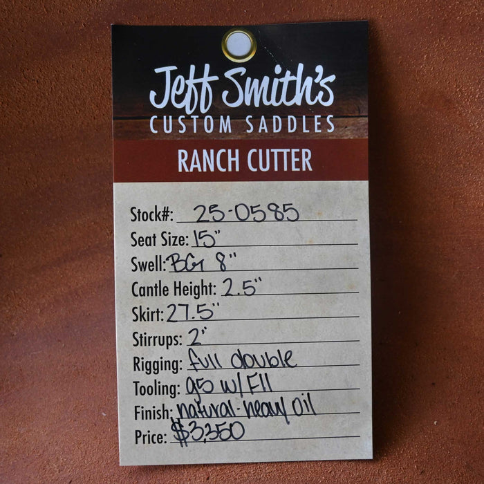 15" JEFF SMITH BEAU GALYEAN RANCH CUTTER SADDLE Saddles - New Jeff Smith
