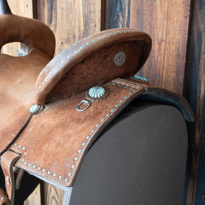 14" USED DOUBLE J POZZI BARREL SADDLE