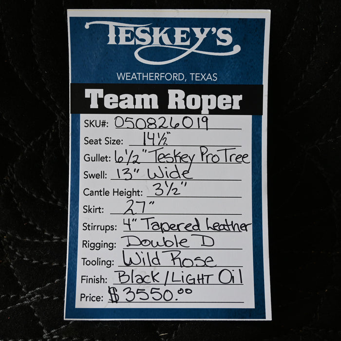 14.5" TESKEY'S TEAM ROPING SADDLE
