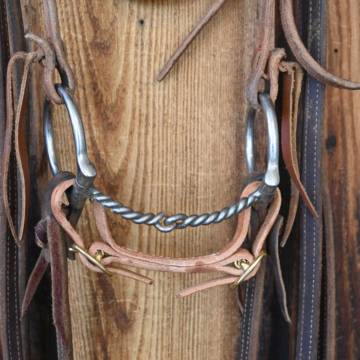Professional's Choice D-Ring Twisted Wire Snaffle Bridle Rig w/Browband Headstall