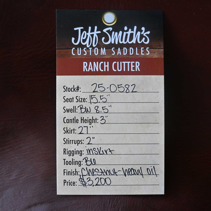 15.5" JEFF SMITH BUSTER WELCH RANCH CUTTER SADDLE Saddles - New Jeff Smith
