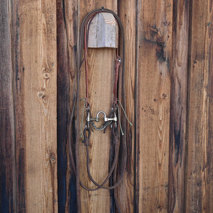 Cow Horse Supply Stubby Correction Bridle Rig w/Split Ear Headstall