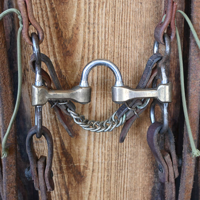 Cow Horse Supply Stubby Correction Bridle Rig w/Split Ear Headstall