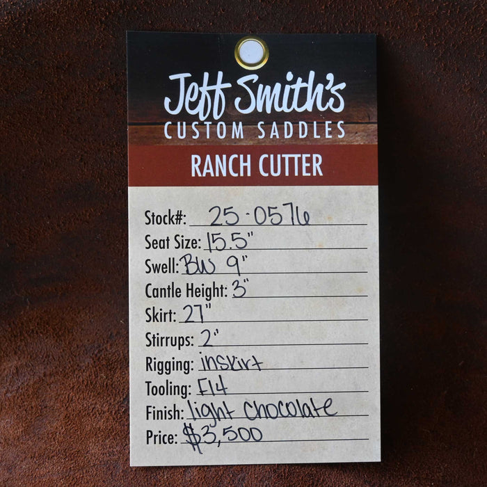 15.5" JEFF SMITH BUSTER WELCH RANCH CUTTER SADDLE Saddles - New Jeff Smith