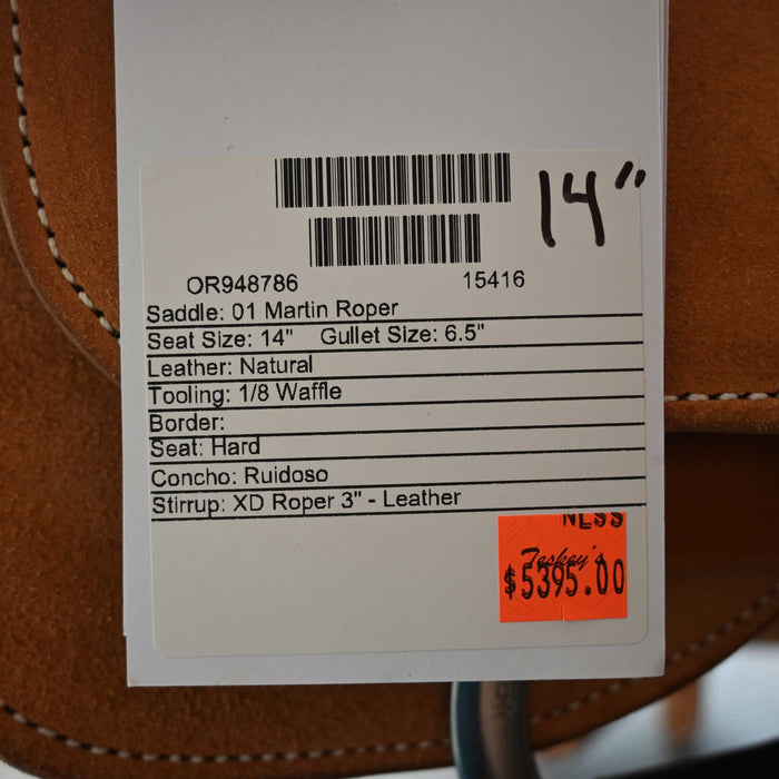 14" MARTIN TEAM ROPING SADDLE