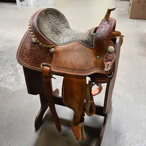 15" USED TESKEY'S BARREL SADDLE Saddles TESKEY'S SADDLERY LLC   