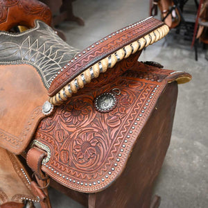 15" USED TESKEY'S BARREL SADDLE Saddles TESKEY'S SADDLERY LLC   