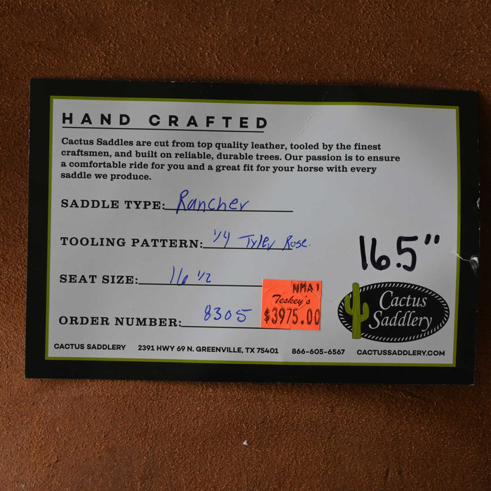 16.5" CACTUS RANCH SADDLE
