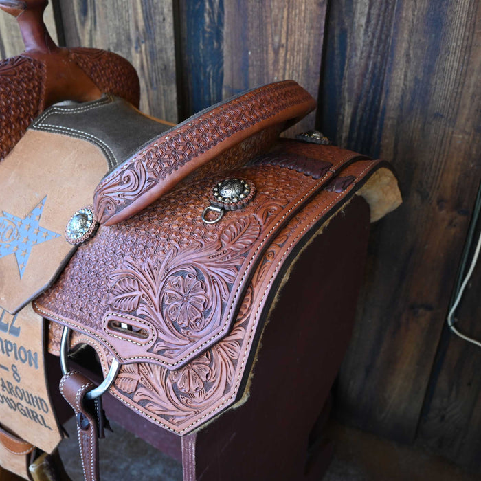 13" USED SLONE SADDLE TEAM ROPING SADDLE