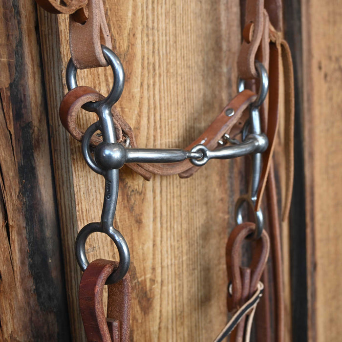 Quisenberry Snaffle Bridle Rig w/Split Ear Headstall