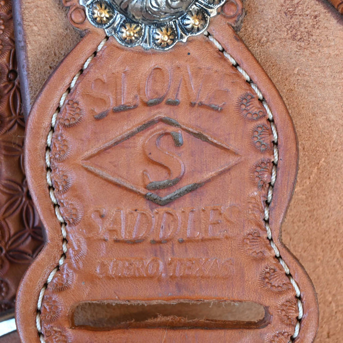 13" USED SLONE SADDLE TEAM ROPING SADDLE
