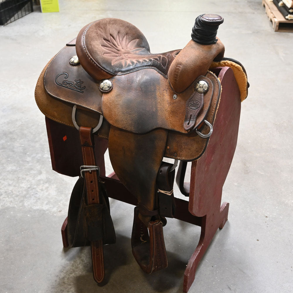 14" USED COATS ROPING SADDLE