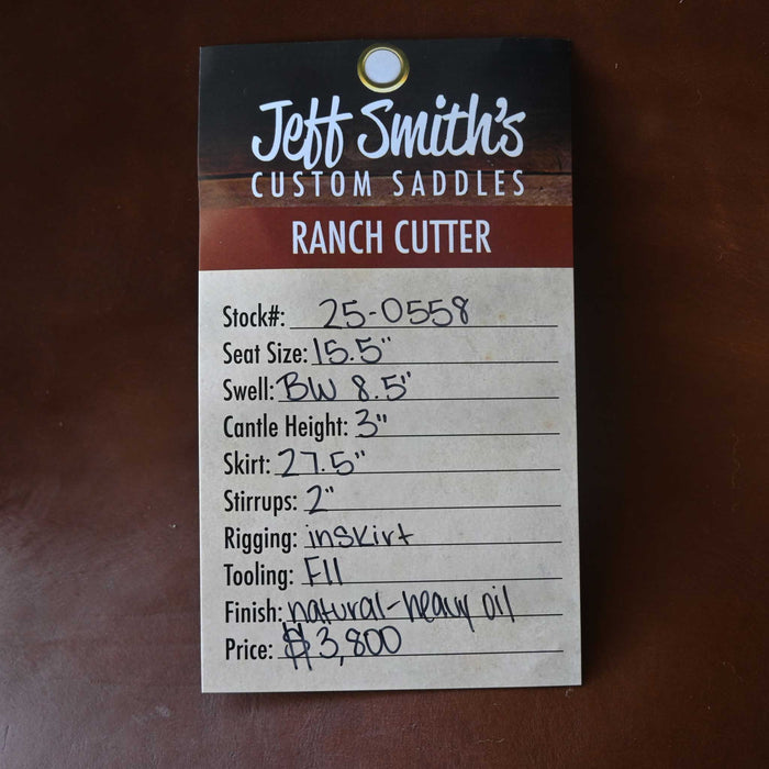 15.5" JEFF SMITH BUSTER WELCH RANCH CUTTER SADDLE Saddles - New Jeff Smith