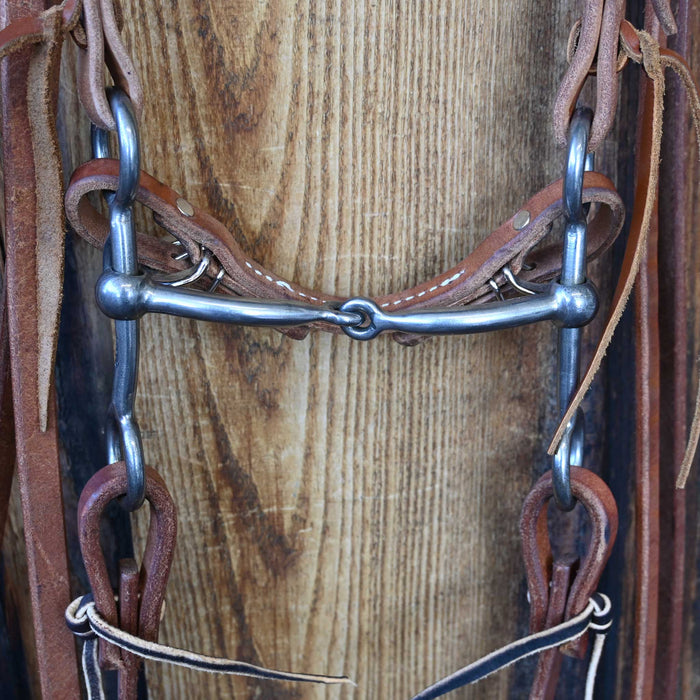 Quisenberry Snaffle Bridle Rig w/Split Ear Headstall