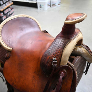 15.5" USED HEREFORD RANCH SADDLE Saddles Hereford Brand Tex Tan   