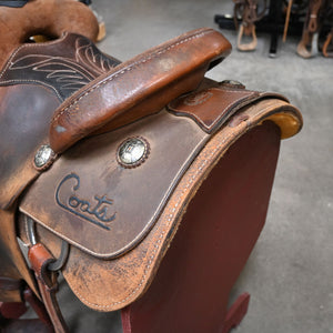 14" USED COATS ROPING SADDLE