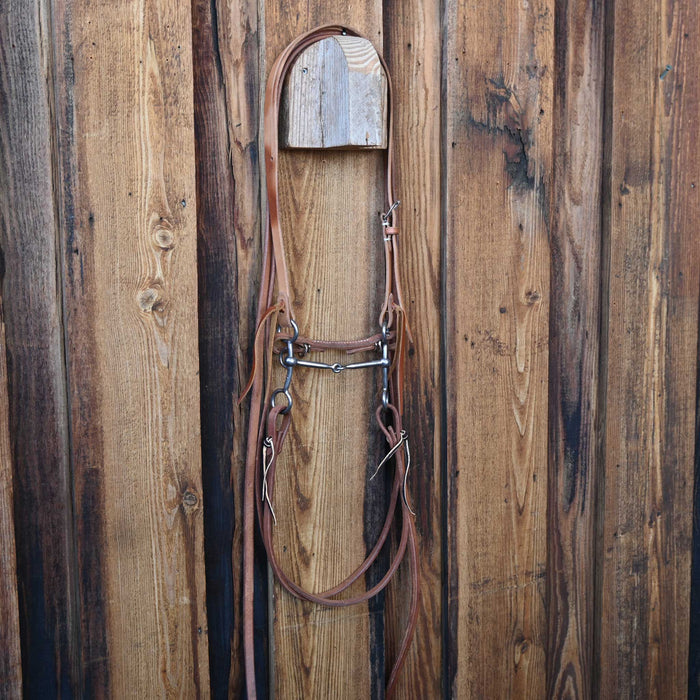 Quisenberry Snaffle Bridle Rig w/Split Ear Headstall