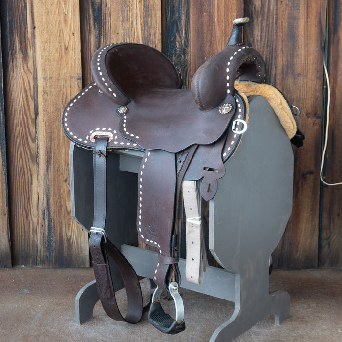 16" USED CIRCLE Y ULTIMATE JOSEY BARREL SADDLE