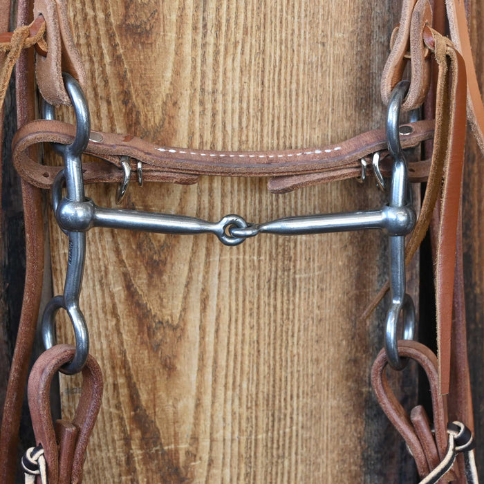 Quisenberry Snaffle Bridle Rig w/Split Ear Headstall